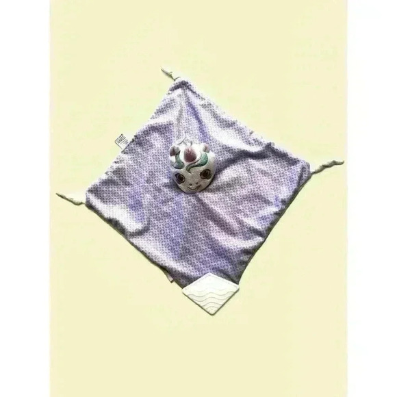 BooginHead Unicorn Lovey Teether Plush Security Blanket Purple 12 inch - Picture 1 of 8